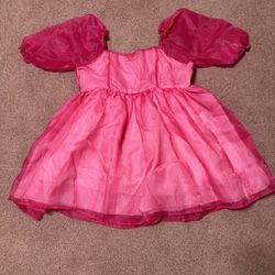 New Pink Poof Sleeve Party Maternity Photo Dress 