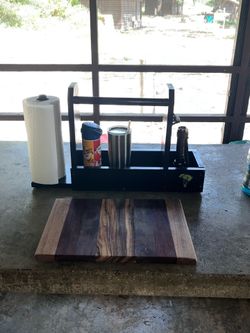 Handmade Wooden BBQ/ grill Caddy