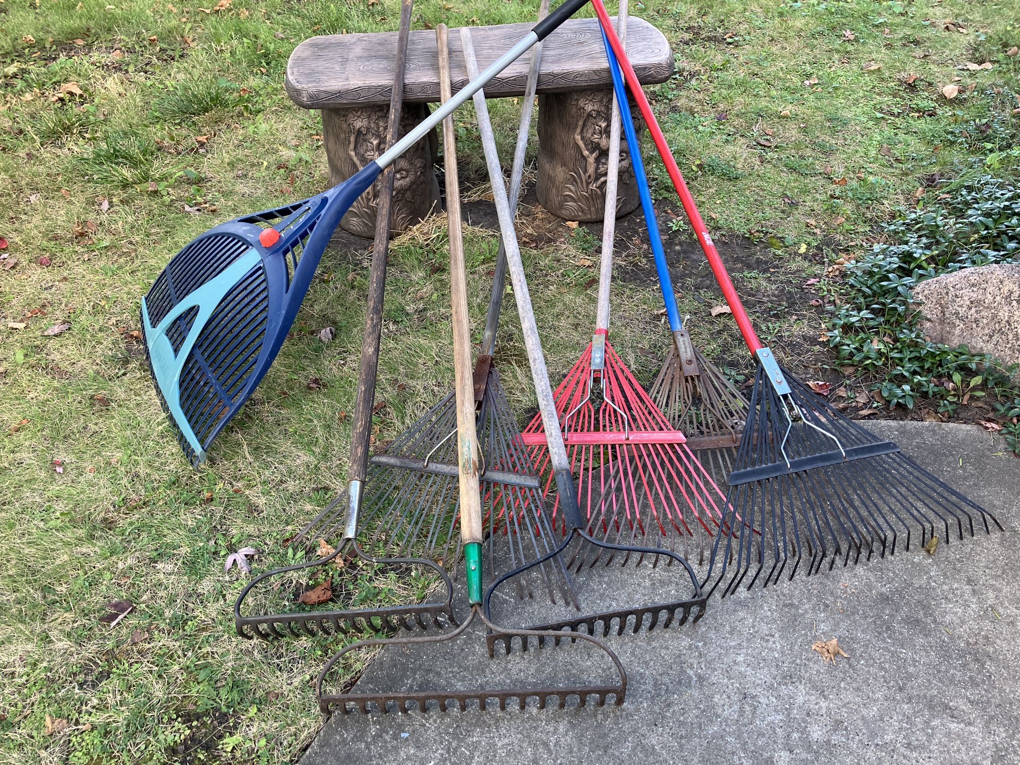 Lot of Eight Rakes