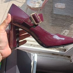 Burgundy women's heels