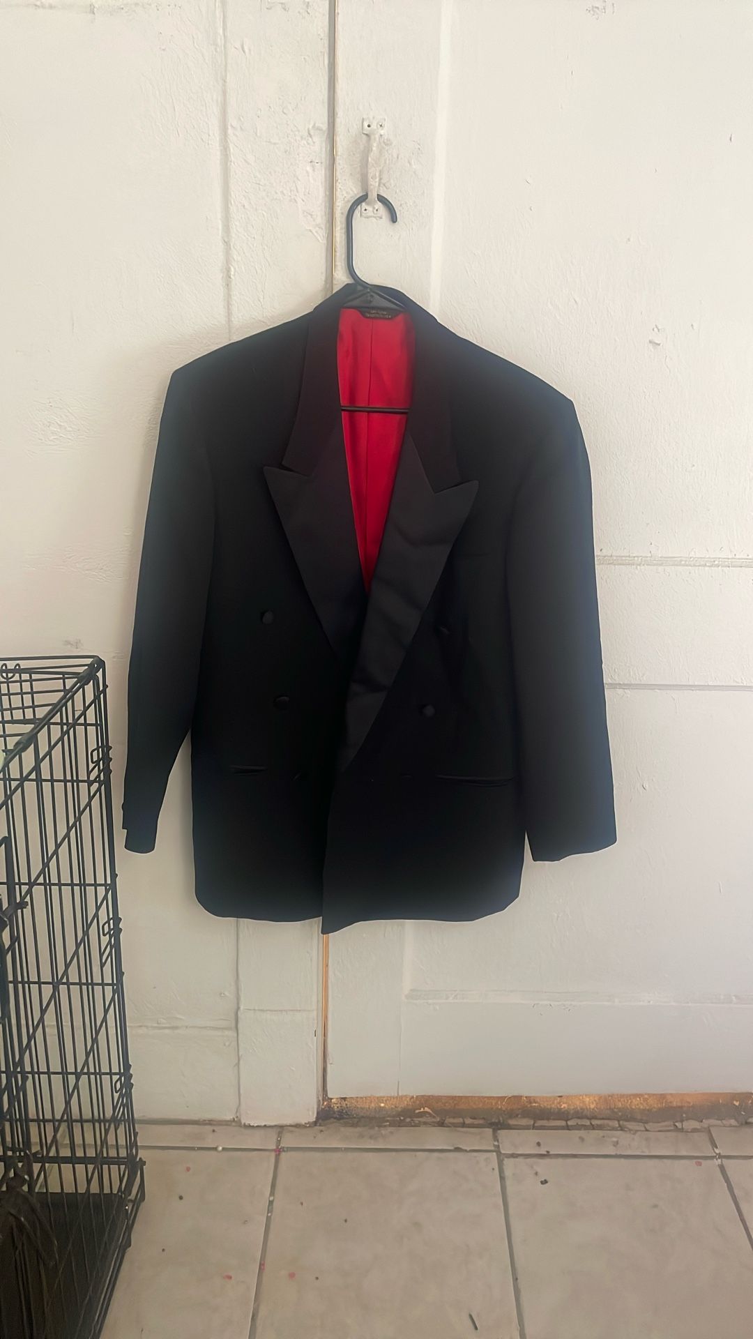 Dimitri men’s Satin Lined Black double Breasted jacket