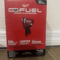 M12 FUEL 12V Lithium-Ion Brushless Cordless Stubby 1/2 in. Impact Wrench (Tool-Only) 