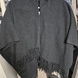 Dark Gray, More Black Guess poncho