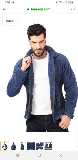 Men Full Zip Fleece Jackets Soft Warm Lightweight Polar Fleece Coat XXL