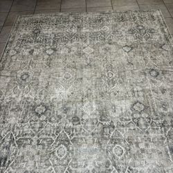 Vintage Style 8x10 Washable Area Rug 