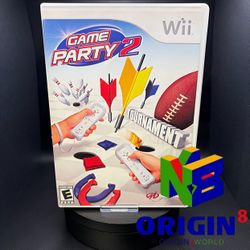 Game Party 2 Nintendo Wii 2008 Video Game Bowling Darts Horseshoes Complete