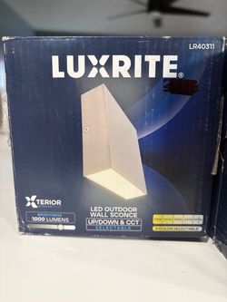 (10) Luxrite 15W Up Down Wall Sconce Brushed Nickel 5CCT