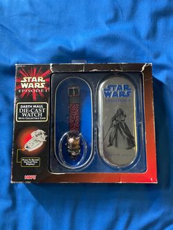 1999 Darth maul die-cast watch with collectible case