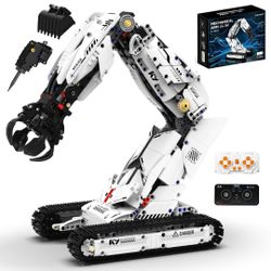 3 in 1 Robot Arm Building Set for Kids Boys Age 8-14 with RC & APP Tracked Robotic Arm with Gripper/Bucket/Drill, 975 PCS, Programmable STEM Toy Build