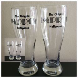 Set of 4 = $40 / Set of 2 = $25 - Vintage The Original  Hollywood Improv Comedy Club 22oz. LG & SM Font Sets Available