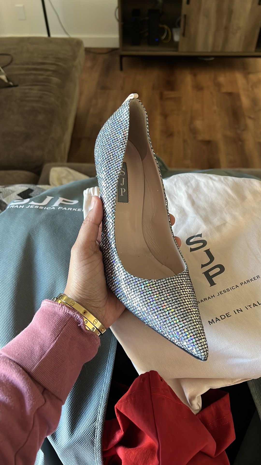 Sarah Jessica Parker Pointed Toe Heel, 38.5 Size