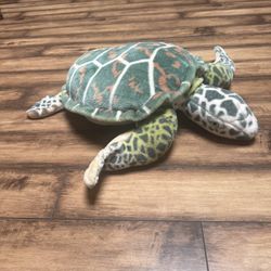 Melissa And Doug Large 30" Plush Green & White Sea Turtle tortoise 