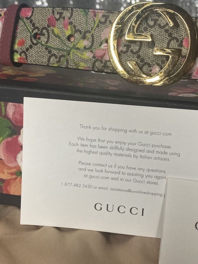 Women’s Gucci Pink Blossom Belt
