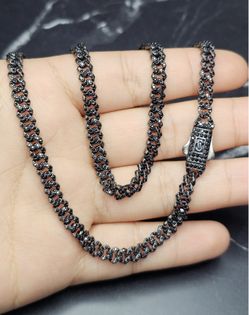 “Cadena cubana black pavé 🖤✨
