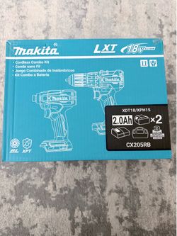 Makita 18V LXT Lithium-Ion Sub-Compact Brushless Cordless 2-piece Combo Kit (Hammer Driver-Drill/Impact Driver) 2.0Ah