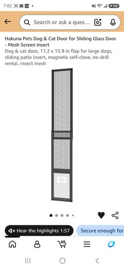 Dog door for sliding patio door.
