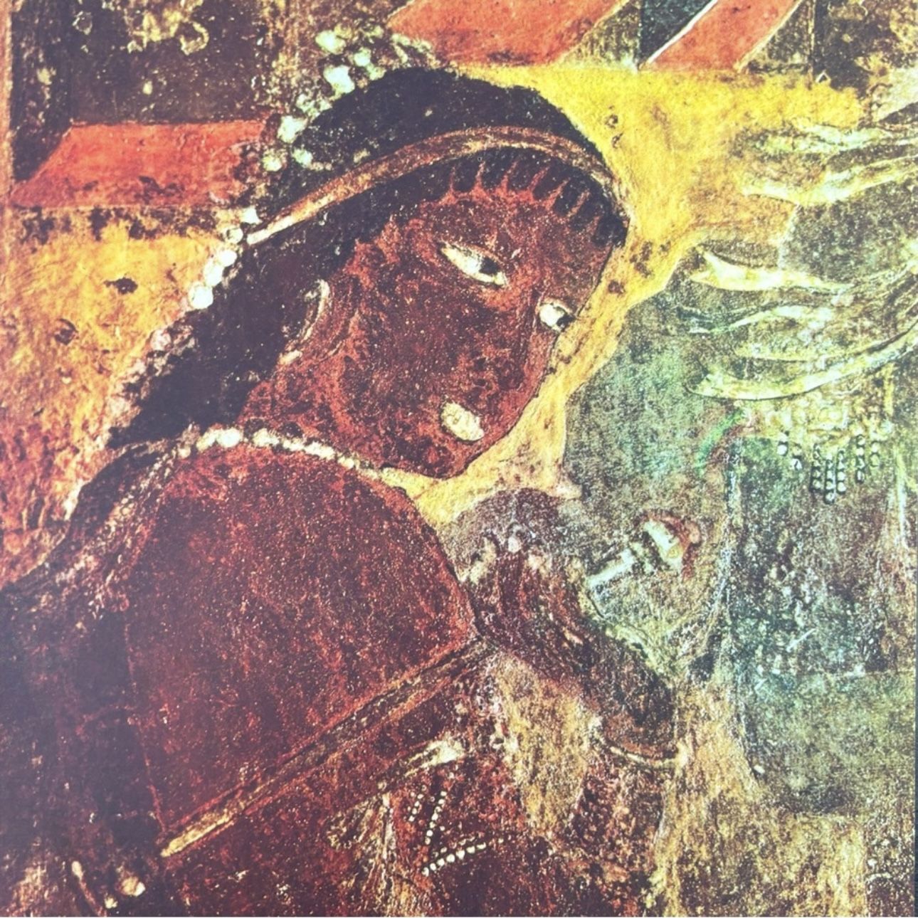 Bath Maid Original Antique Vintage Fine Art INDIA Print Poster Ajanta Caves Wall Painting 1950’s Italy Printed Collectible Collectibles & Art