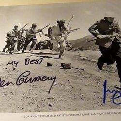 Autographs Sean Connery (Deceased) And Michael Caine Hand  Signed Action Shot