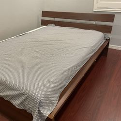 IKEA Queen Bed With memory foam Mattress