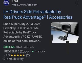 Ford Super Duty Retractable Side Step