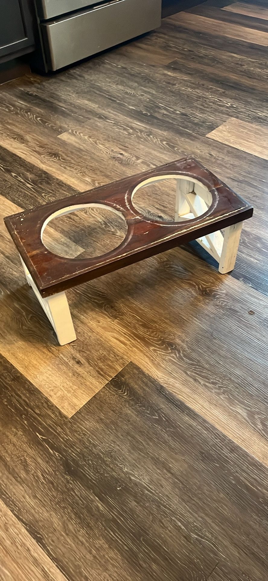 Elevated Wood Dog Bowl