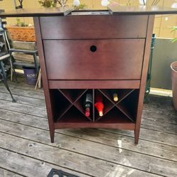 Wood Dry Bar Cabinet