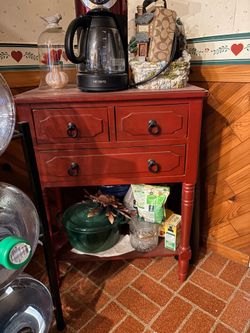 3 drawer shelf side table