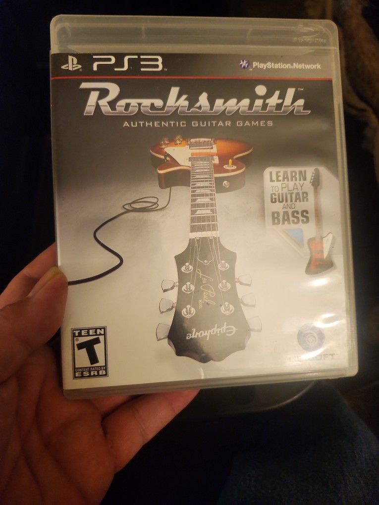 Firm Like New PS3 ROCKSMITH authentic Guitar Games