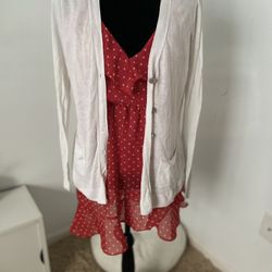 Cynthia Rowley cardigan and Forever21 dress