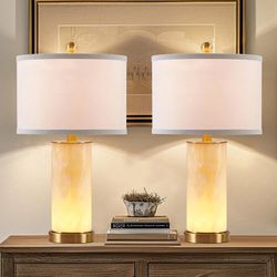 Kawoti Marble Bedside Table Lamps