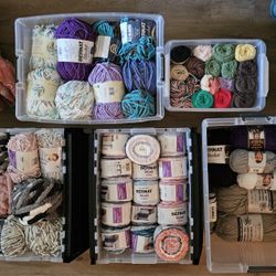 Large Lot Of Yarn- 111 Skeins Of New Yarn And A Bunch Of Extra. $300 Takes It All