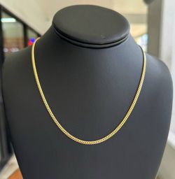 Jewelry 14k solid Yellow Gold Cuban link 24.00” Chain necklace 13.20 grams 2.70mm
