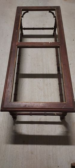 Vintage Chinoiserie Faux Bamboo Coffee Table