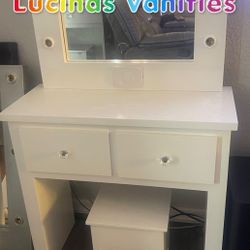 White Vanity Set For Little Girls Under 8 Years 