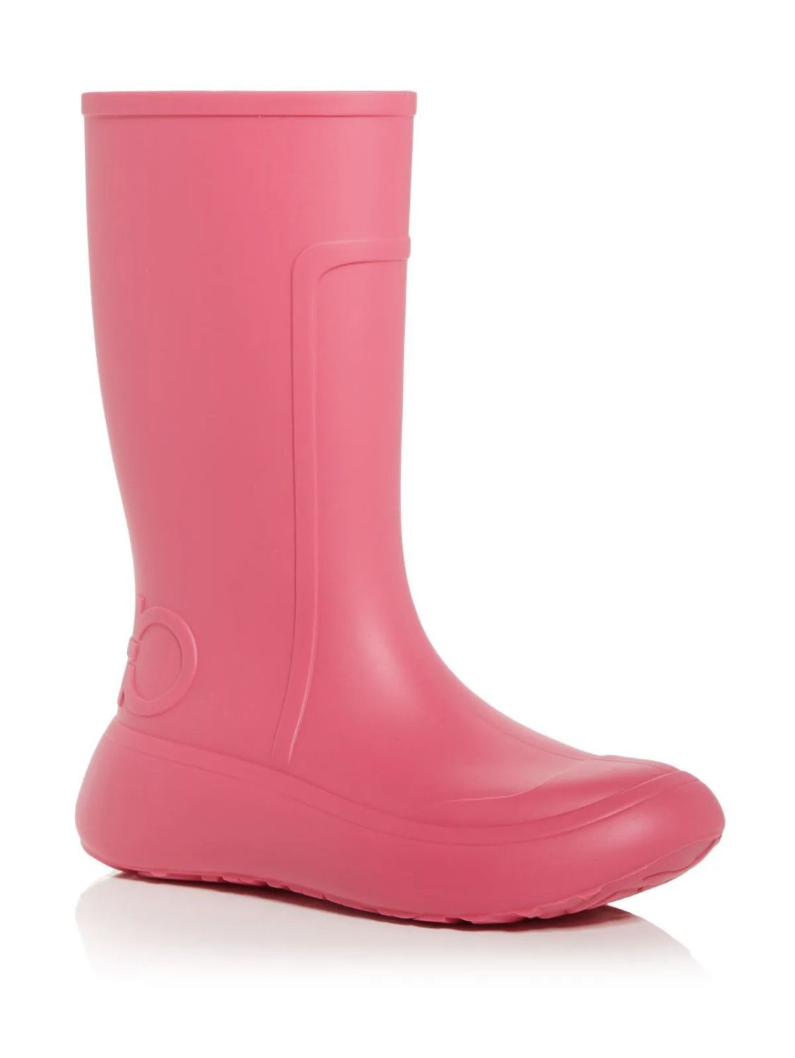 SALVATORE FERRAGAMO Size 9 Womens Pink Logo Rainboot