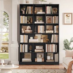 76.1''H 6-Tier Standard Bookcase, Cube Bookcase