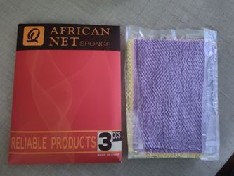 NEW! 3-Pack African Net Sponges - Pink Yellow Purple - $5 FIRM