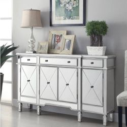 Mirrored Cabinet With 4 Doors And 3 Drawers Brand New In Box Firm Price $599