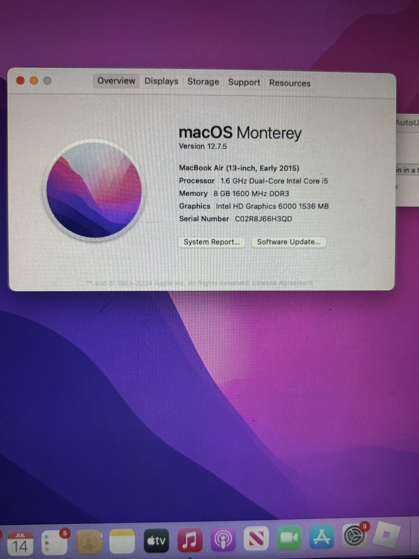 2015 Mac Book Air 13 Inch