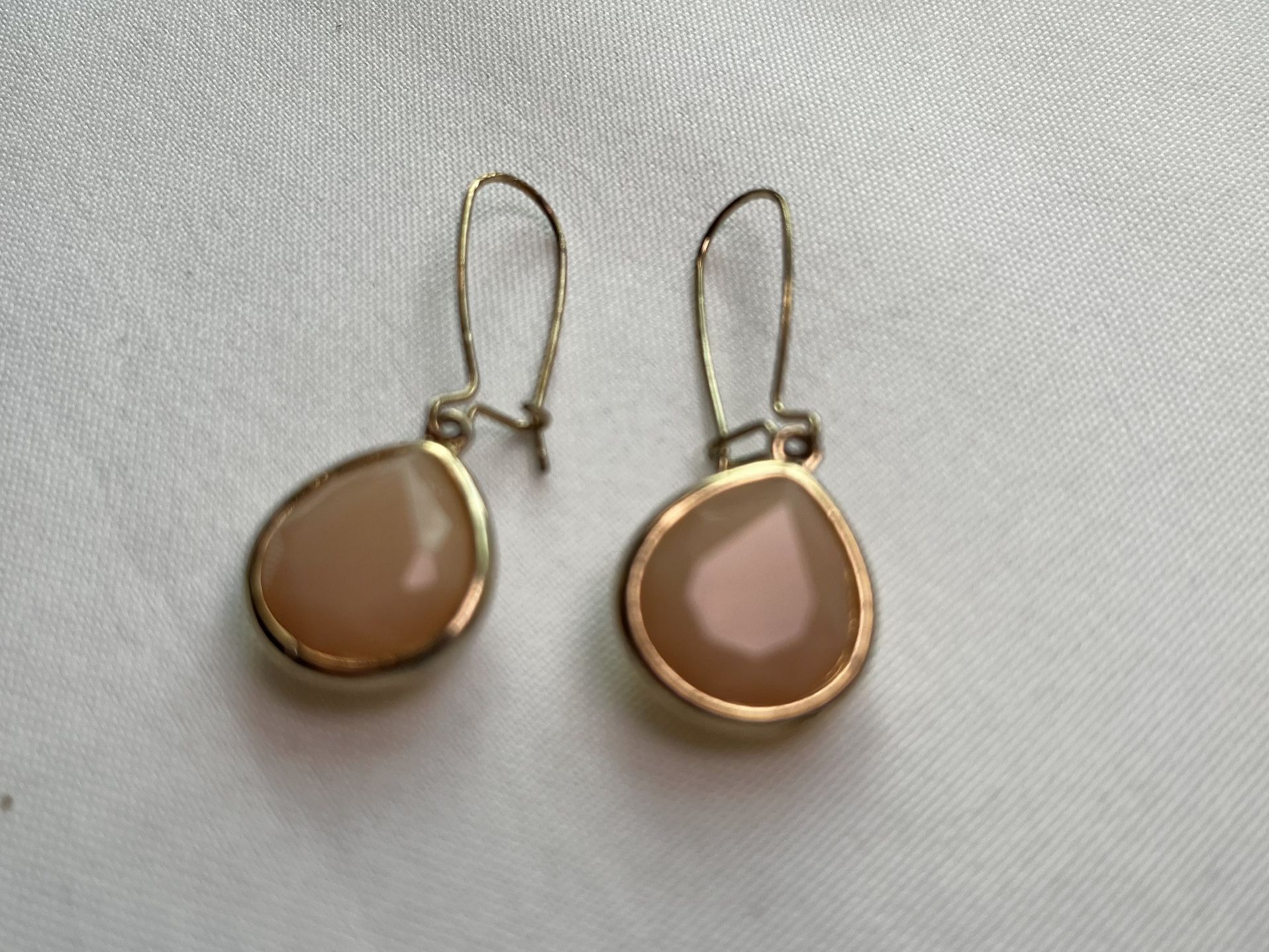 Dainty Pink Opal Dangle Earrings
