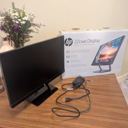 Like New HP 22cwa 21.5" HD Monitor
