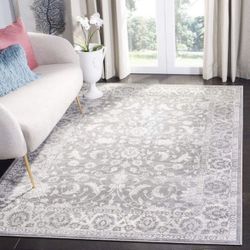 3ft X 5ft SAFAVIEH Brentwood Collection 3' x 5' Cream/Grey BNT844B Traditional Oriental Non-Shedding Living Room Bedroom Accent Rug