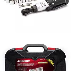 Husky 12v Cordless Ratchet Plus 34 Piece Socket Set And Charger