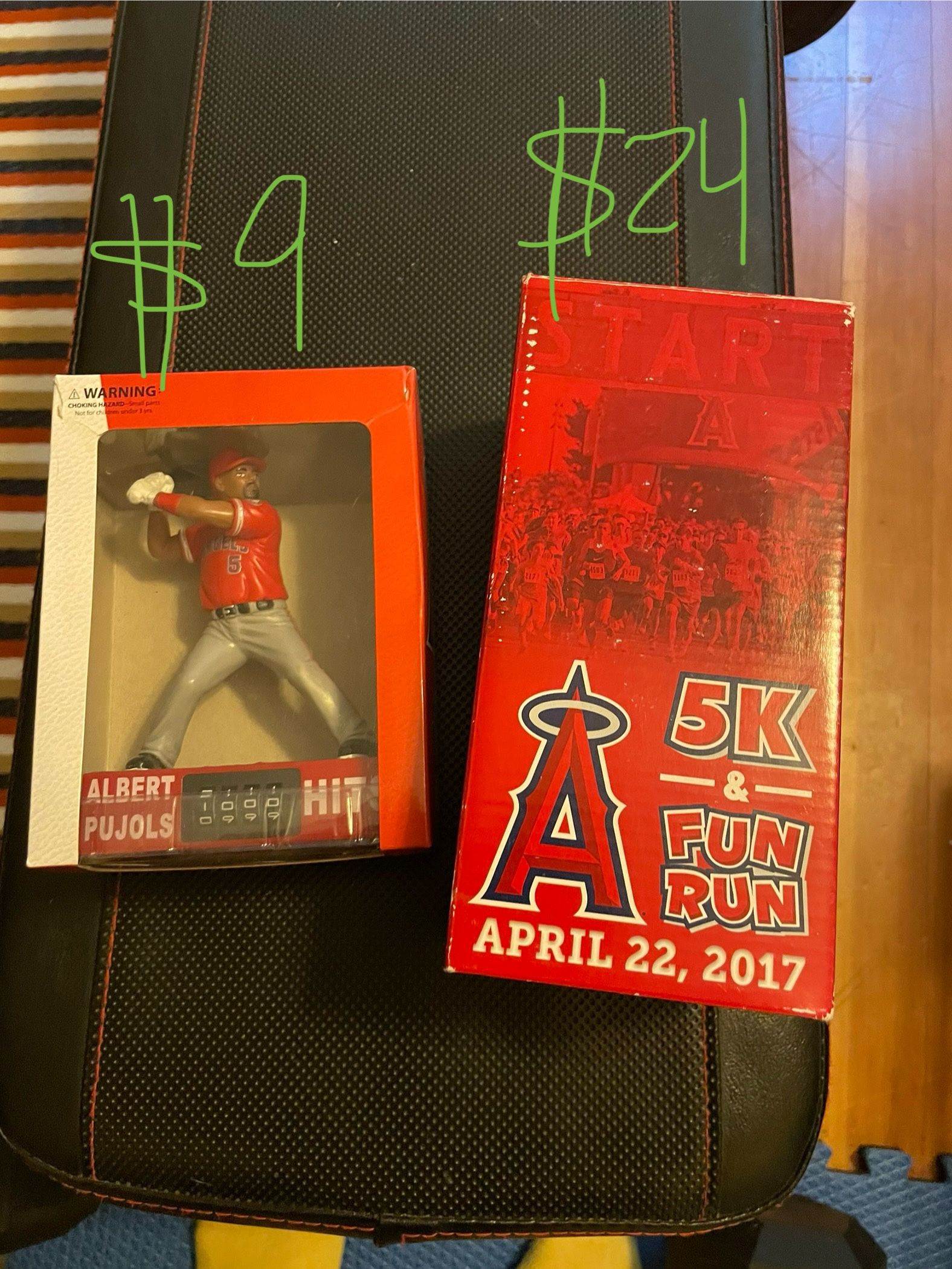 LA Angels Collectors Memorabilia- Albert Pujols Hit counter Toy & Mike Trout Bobble head 2017 - MINT CONDITION