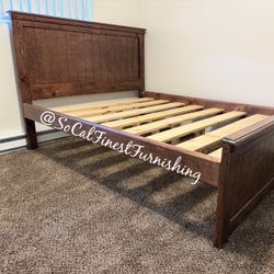 Brown Queen Bed Frame - No Mattress