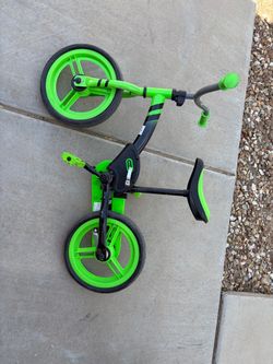 Green and Black Kids Balance Bike