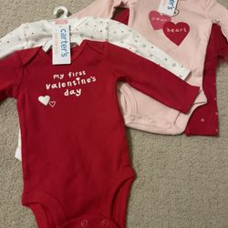Infant Baby Valentine’s Outfits (Newborn Size)