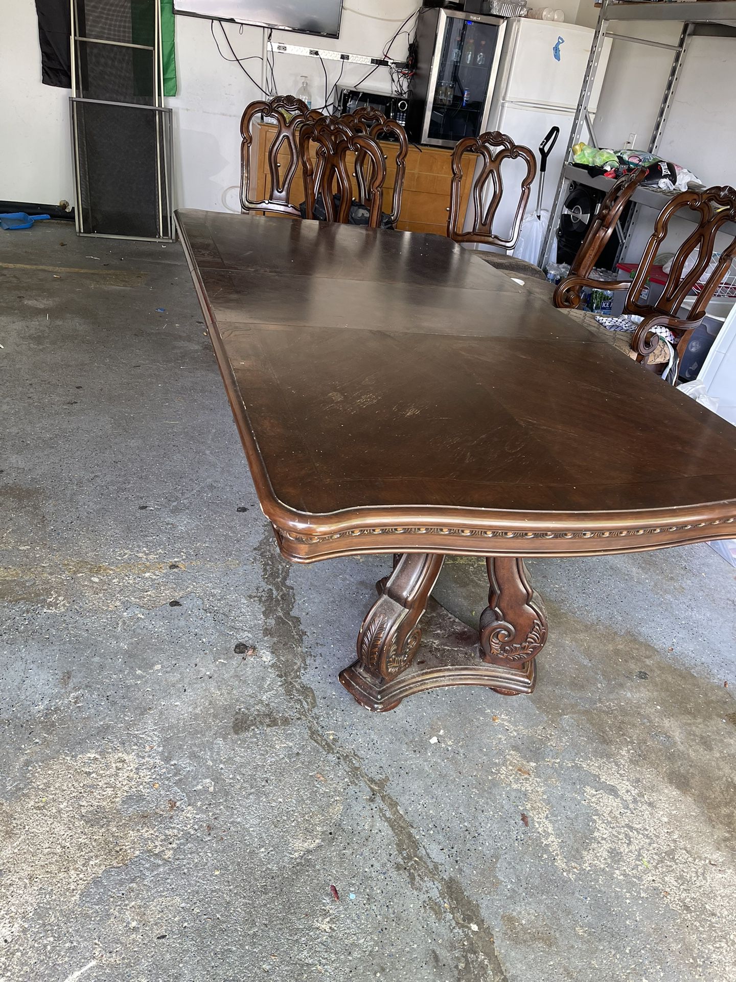 Wooden Table With 6 Chairs 
