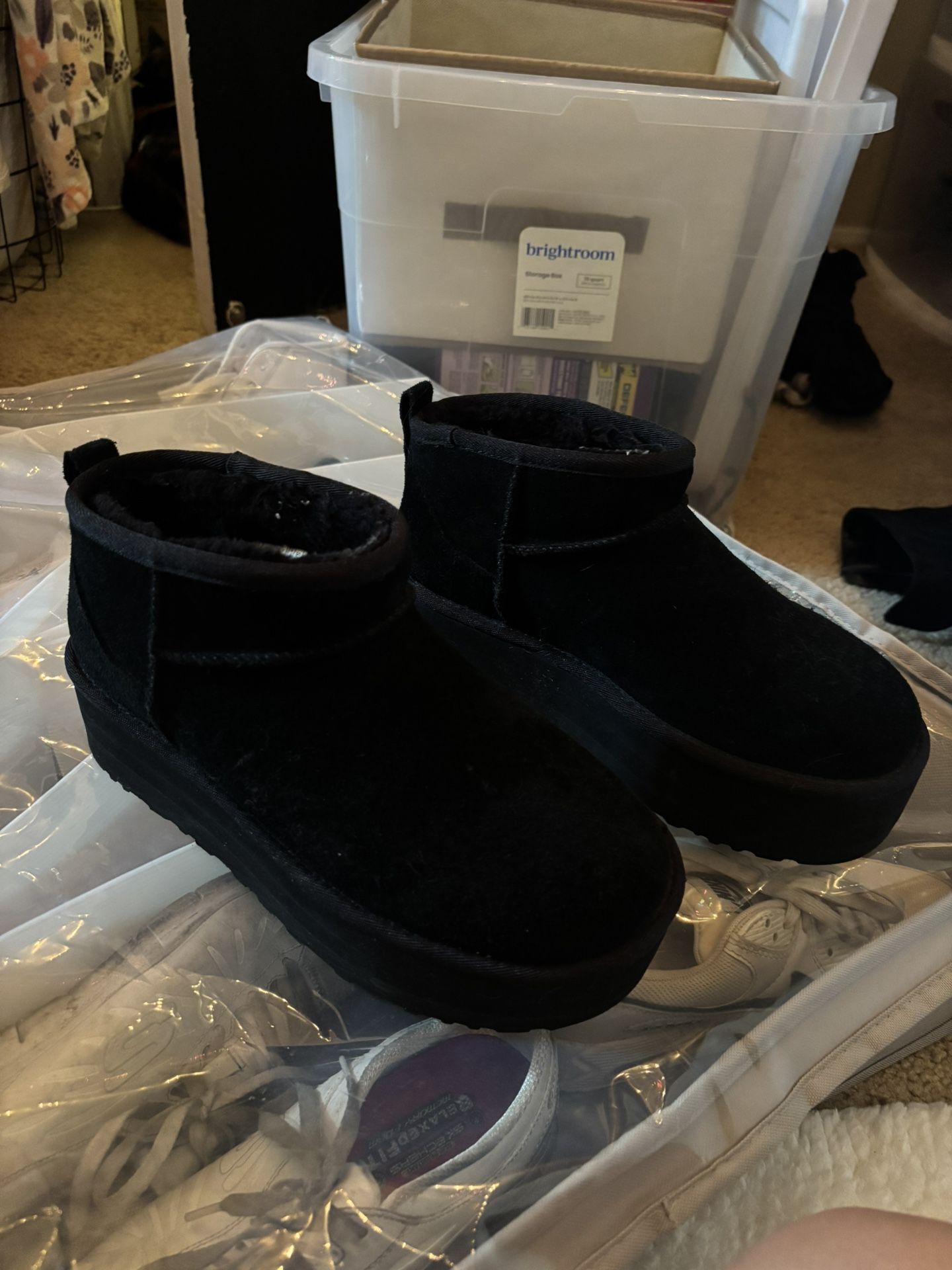 Black Platform Mini Uggs