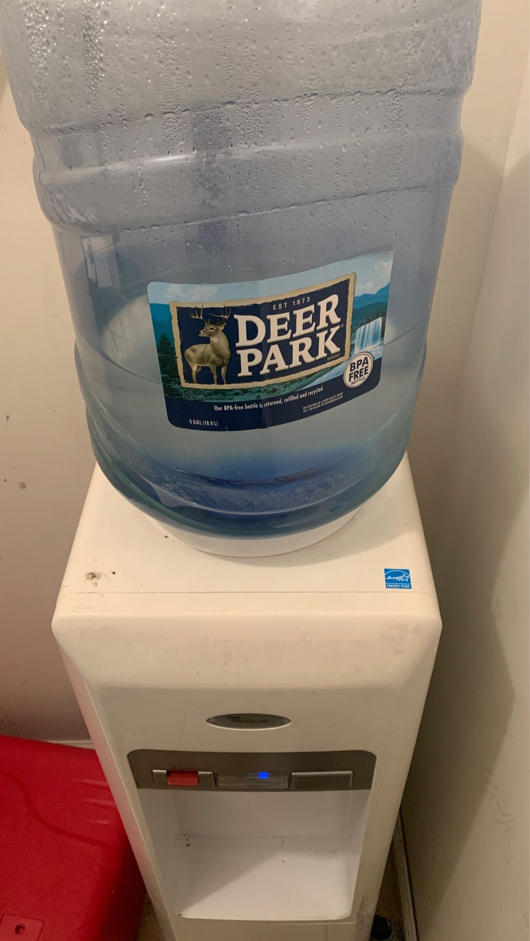 Whirlpool - white cold and cool water cooler